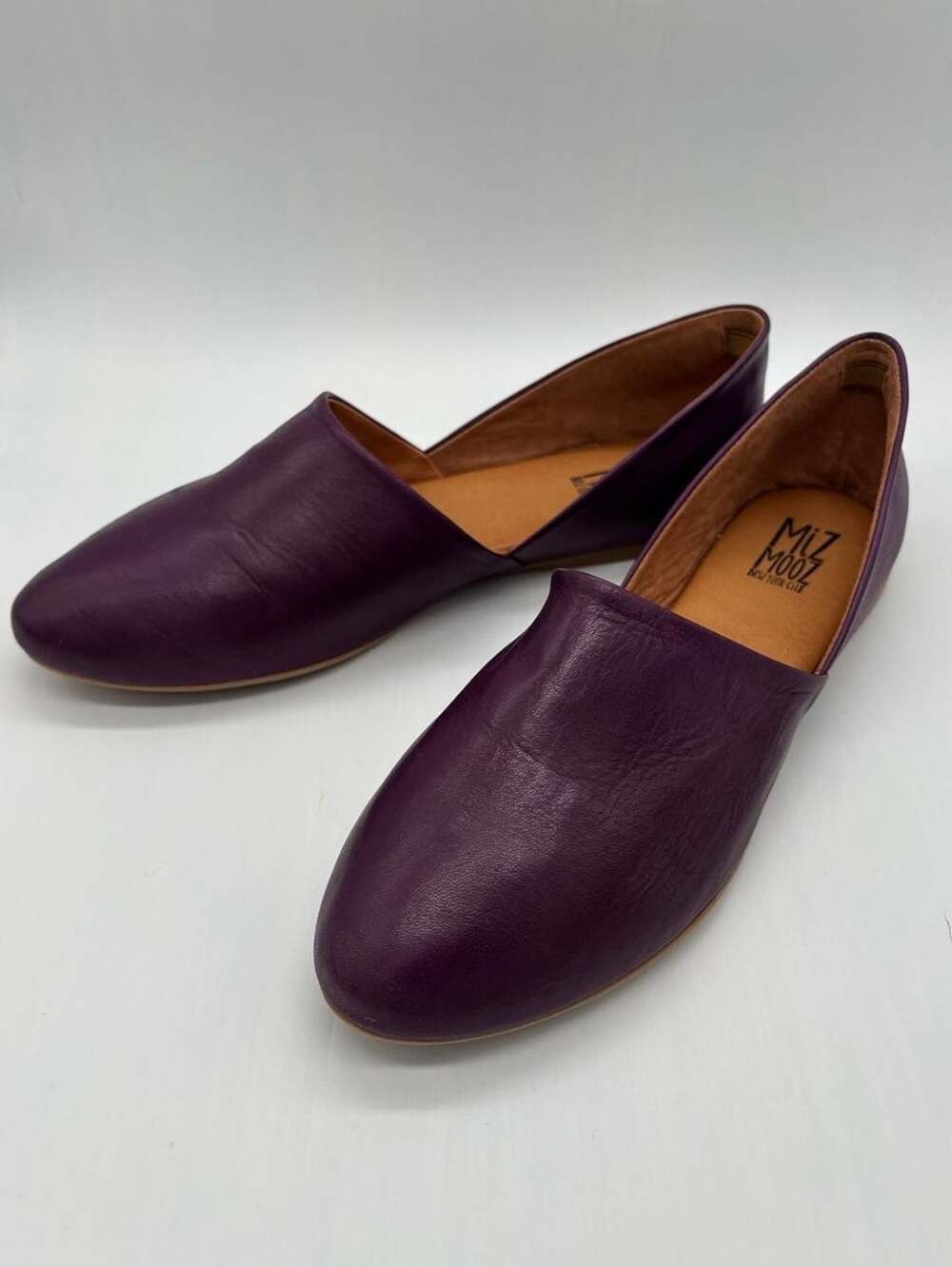 Miz Mooz Violet Leather D'Orsay Flats - Picture 2 of 7